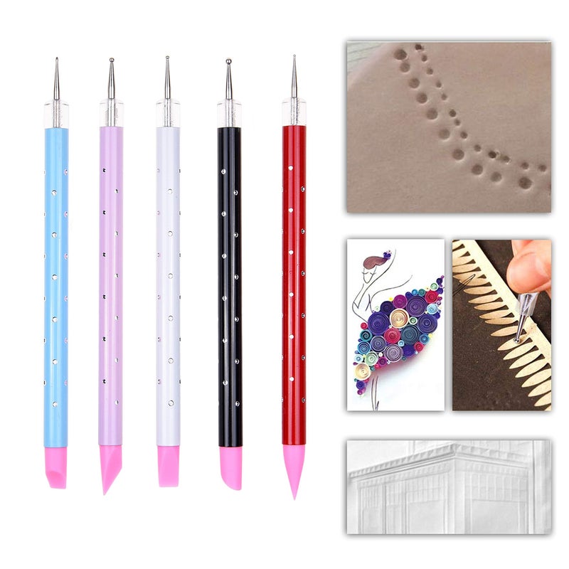 Kare Kind Nail Art Dotting Tools Silicone Dual Head UV Gel Pen Tools - Double Ended Nail Art Sculpting and Dotting Pen - Image 1